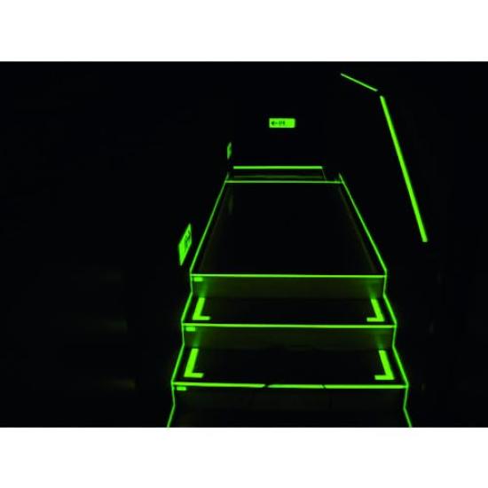 TRUSCO Medium Brightness Luminous 25mm x TCTT25X5 Tape, Green-Yellow, 5m,
