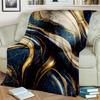 3D Luxurious Colour Blue Green Gold Marble Pattern Blanket,Soft Throw Blanket for Home Bedroom Bed Sofa Travel Cover Blanket Kid