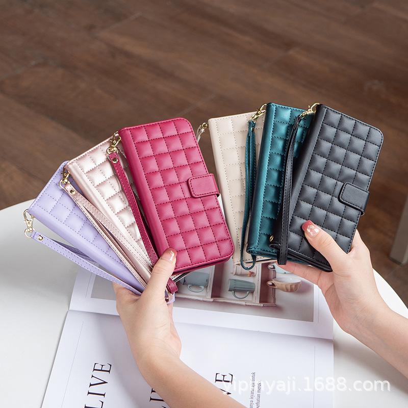 Applicable To iphone16E14 Mobile Phone Leather Case, Flip Mobile Phone Case Samsung Xiaomi Card Magnetic Case 16PROMAX
