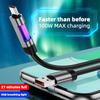 100W Type-C USB Fast Charging Phone Data Cable USB-C To USB-C 60w Charging Cable RGB Light Suitable For Huawei Xiaomi Samsung