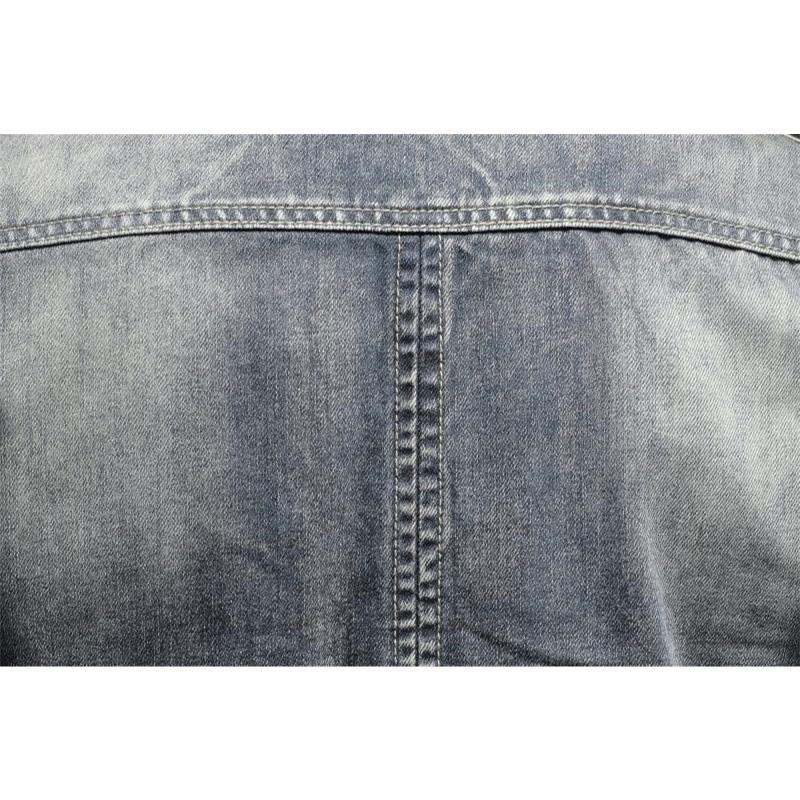 Hochwertige Herren-Jeansjacke Lässig Retro Große Größen Stehkragen Reißverschluss Biker Motorradmantel