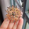 Crystal Fancy Brooch New Style Personalized Inlaid Diamond Snowflake Brooches Woman Chic Fashion Pin  Vintage Jewelry