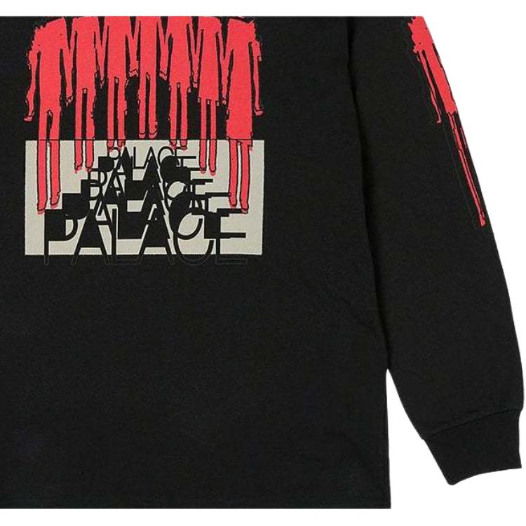 Palace Repeater Long-Sleeve Black Unisex Tops P26LS003