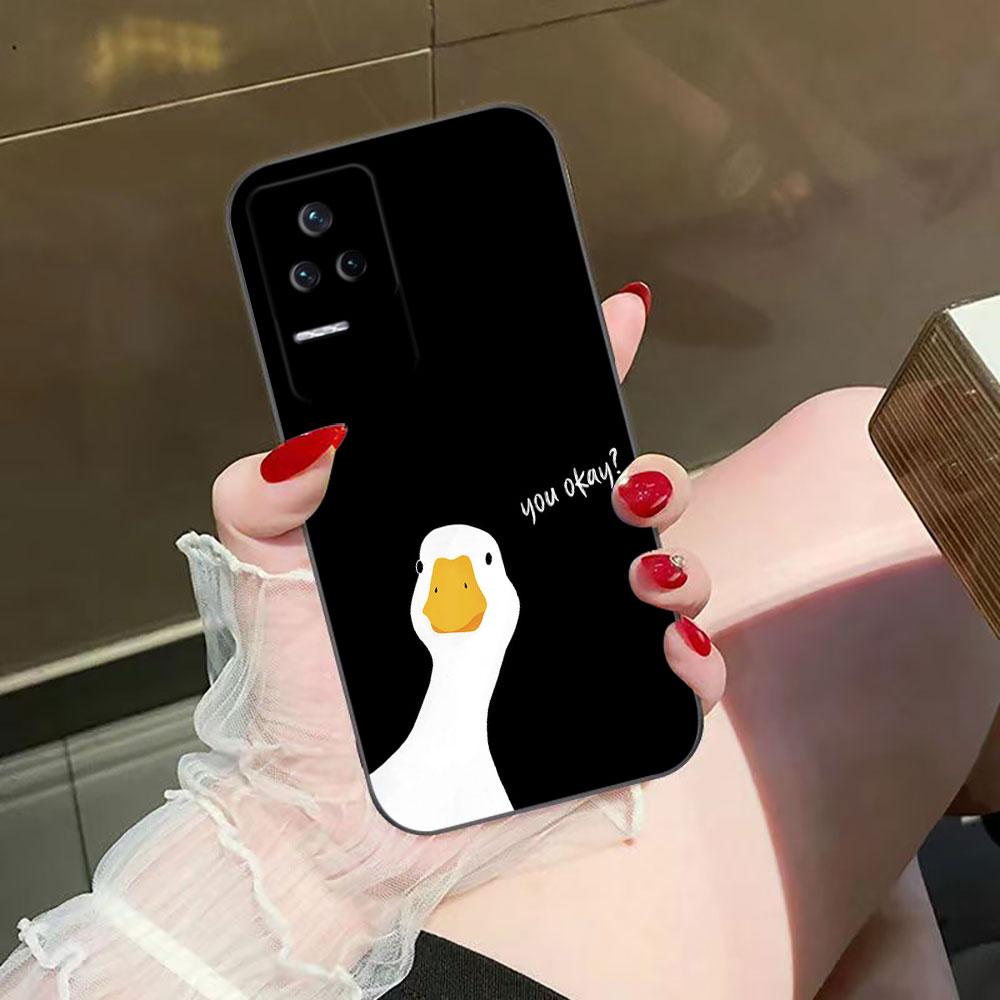 Cartoon Duck Goose Phone Case For Redmi K60 K40 K30 15 15C 14C 13C 12C 12 10 10C 9T 9C 9A 9 8 8A A1 A2 A3 Pro Plus Cover Case
