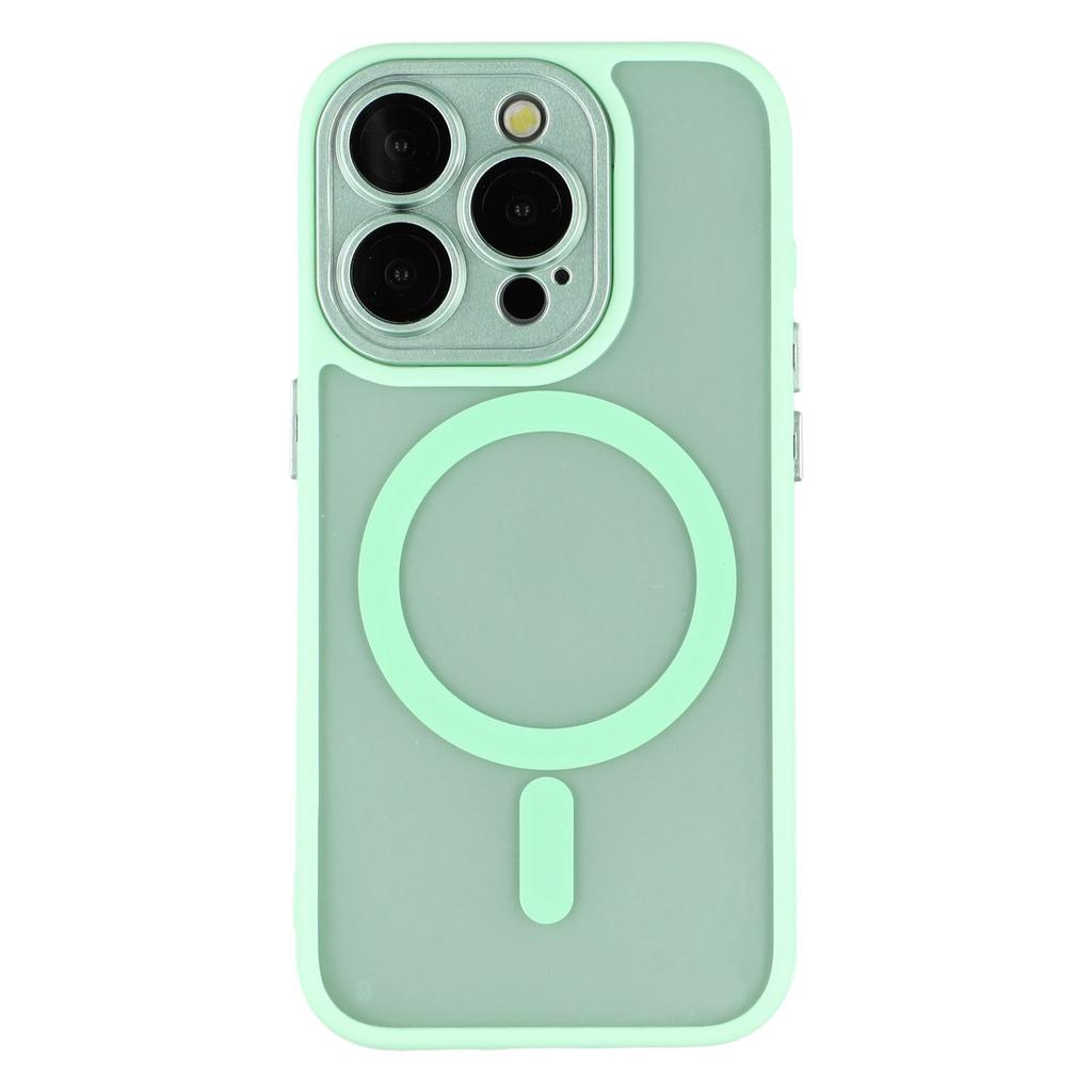 For iPhone 13 Pro Case Compatible with MagSafe PC+TPU Matte Phone Cover with Glass Lens Film