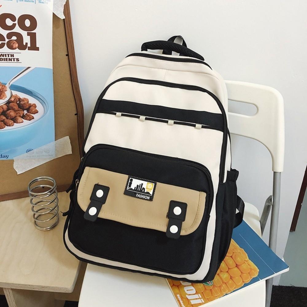 

New Korean Style Travel Backpack Large Capacity Waterproof Student School Bag Multi-pockets Laptop Backpack Daily Use чёрный