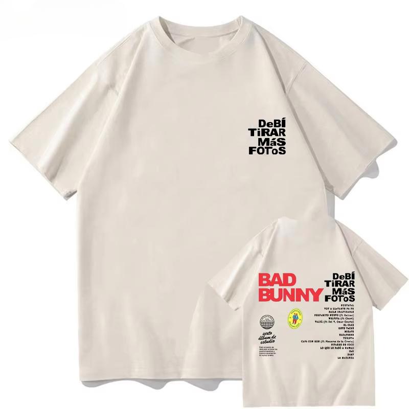 

Bad Bunny Debi Tirar Mas Fotos Футболки Вінтажні Унісекс Модні Футболки Оверсайз З Коротким Рукавом Бавовняні Топи Футболки L