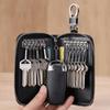 Retro PU Key Holder Portable Zipper Key Bag Universal Fit Car Key Wallet  Household