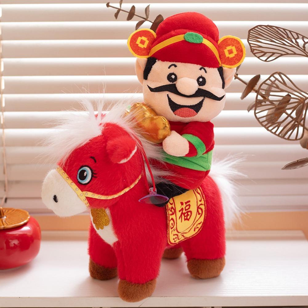 

Creative Stuffed Animal Pendants Colorful Cartoon Steed Doll Zodiac Pony Figurine Home Decoration Style 4