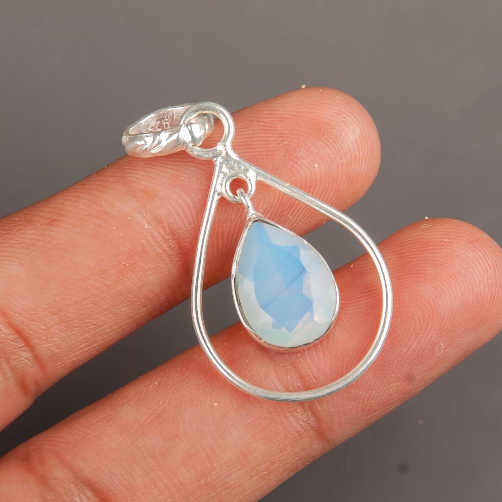 

Milky Opal Gemstone 925 Sterling Silver Jewelry Handmade Pendant Gift For Women PP-3-14