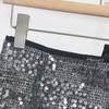 Heavy Industry Silver Sequined Skirt Female Small 2025 Sparkling Streamer A-line Bag Hip Skirt Zipper Uchimura Female Skirt