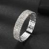 Bridal bracelet gold and silver full diamond bracelet exaggerated crystal rhinestone bracelet elastic bracelet women