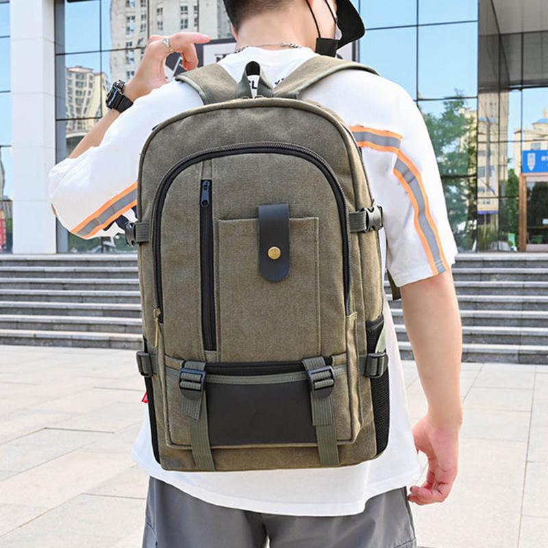 2025 Nauja vyriška kuprinė laisvalaikiui, kelionėms, drobės krepšys, didelės talpos, madingas studento krepšys