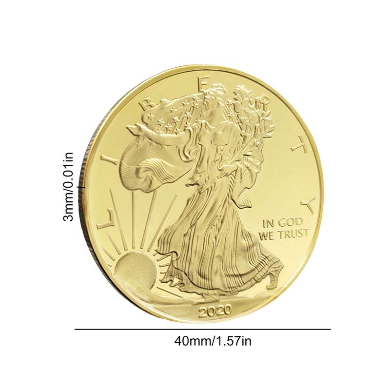 Statue of Liberty Coin American Eagle Ocean Gold and Silver Commemorative Coin Metallic Cubic Medallion Collectible Coin 2026