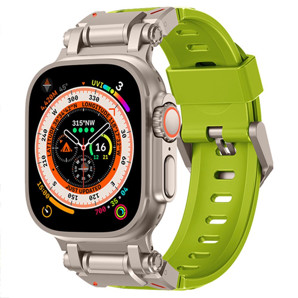 Compatible Silicone Explorer Band for Apple Watch Series 8, 9, and Ultra Models