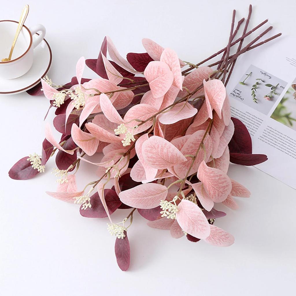 Artificial Eucalyptus Leaf With Fruit Plants Branch Photo Props Simulated Flower Arrangement DIY Wedding Flower Home Decor