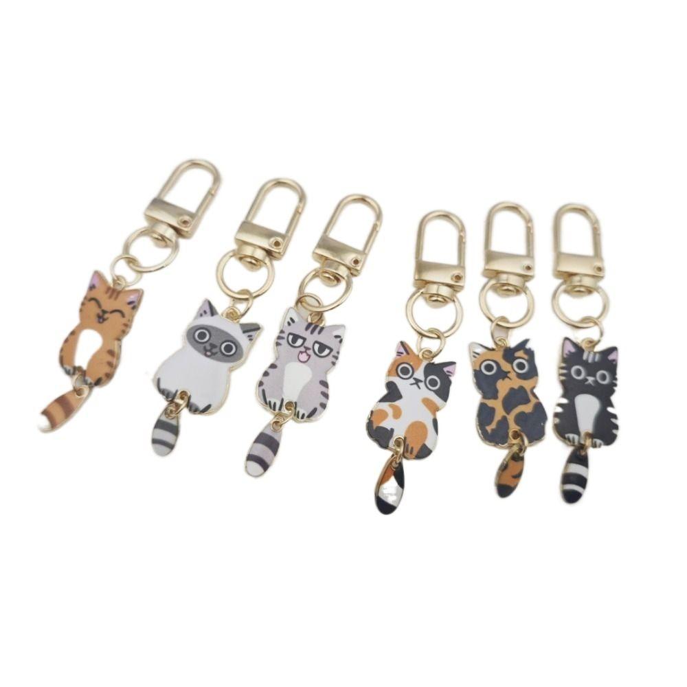 Cat Small Pendant Metal Bag Decoration Cute Key Chains  Gift