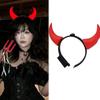 Bull Horns LED Headband Small/Medium Red Glowing Headband Durable Horn Headband  for Women Men