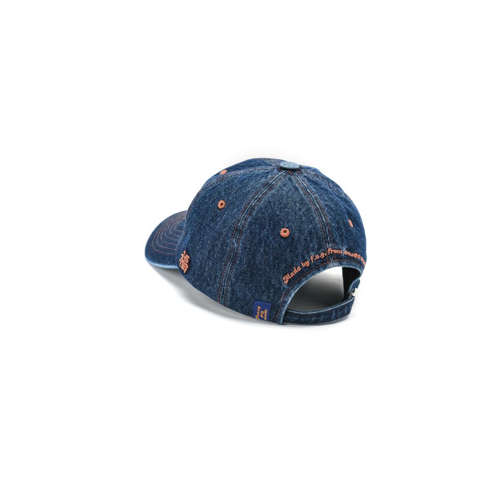 FUNNY PIG MADE Pug 6-Panel Ball Cap (Denim)