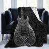 Electric Guitar 3D Classical Guitar  Blanket Fleece Sofa Throw Blanket Multi-function for Bedroom Office Throws Bedspread Quilt