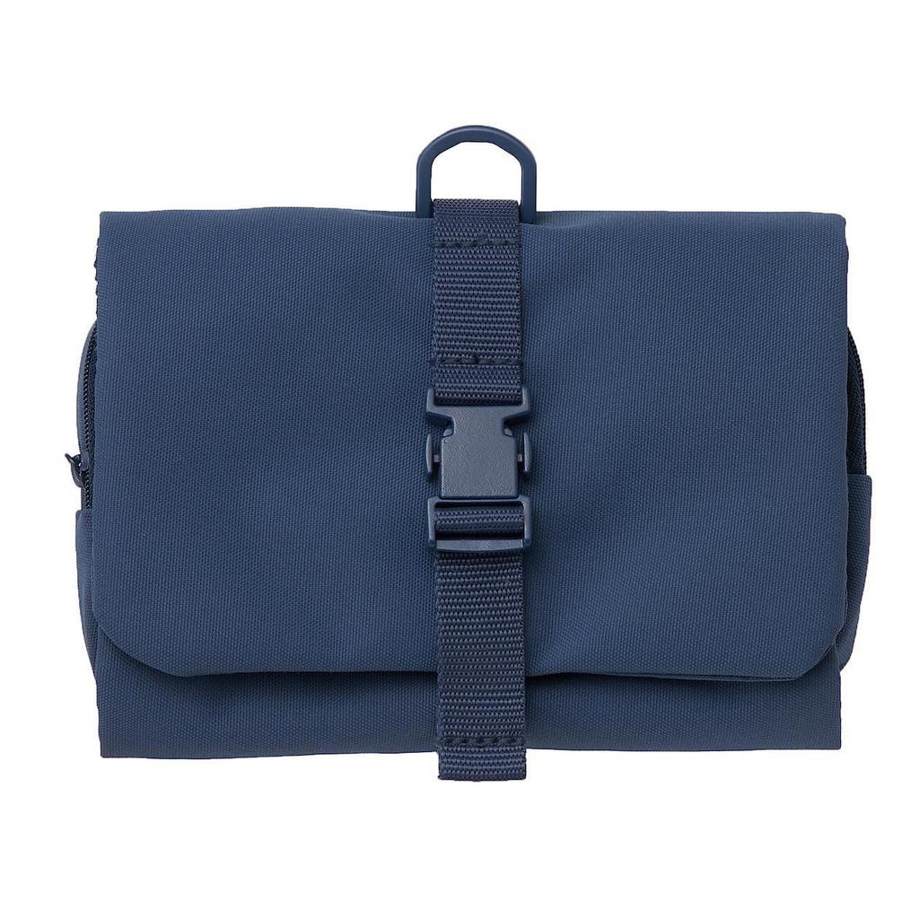 MUJI Style Rectangular Cosmetic Bag - Quality Portable Clutch & Coin Purse, Toiletry Storage with Buckle