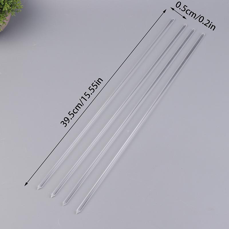 

16 шт. Прозрачные акриловые колышки для растений, садовые колышки, 15,6 дюйма, акриловые колышки для орхидей, устойчивая поддержка растений, садовые палочки для растений