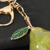 Keychain Pendant Imitation Glitter Pear Shape Zinc Alloy Key Chain with Lobster Clasp Easy To Hang Key Holder Backpack Car Accessory