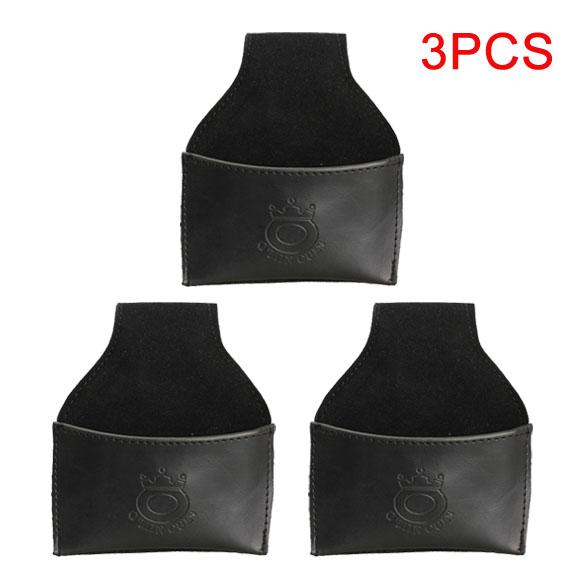 1-5PCS Black Billiards Leather Pouch Chalk Holder Pouch with Clip Pool Snooker Chalk Holder Accessories 9.5*5cm