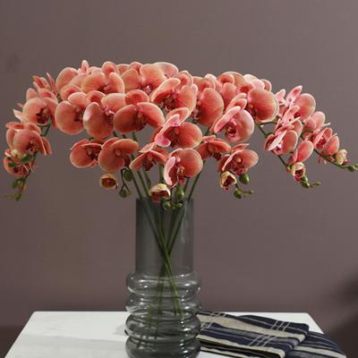 Simulation Flower Realistic Looking Anti-fade Plastic Artificial Phalaenopsis Flower Wedding Party Prop