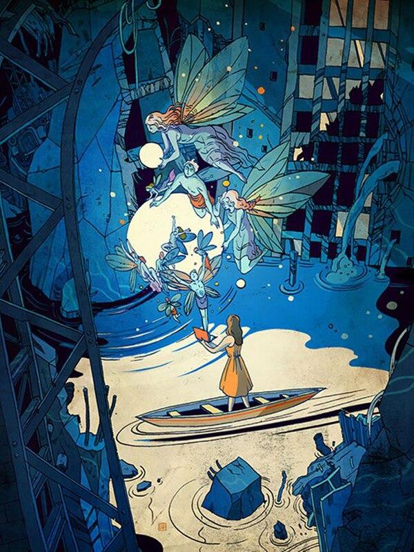 Volle Runde 5D Diy Diamant Malerei Cartoon Landschaft Diamant Stickerei Comic Illustration Mosaik Kunst Bilder Home Decor