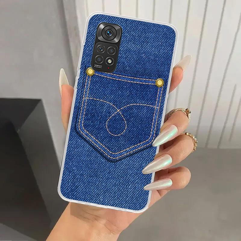 Jeans Cowboy Denim Printed Phone Case for Xiaomi Redmi Note 15 14 14S 13 12S 12 Pro 11S 11 Plus 11T 11E 10S Soft Funda Print She