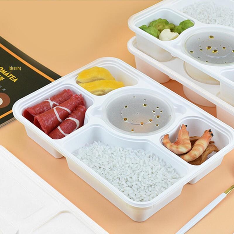 

Shihua 5-Compartment 1500ml Disposable Takeout Containers with Lids