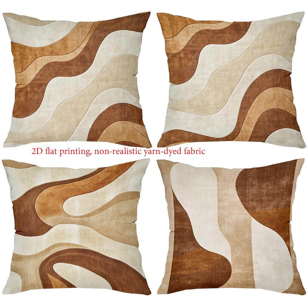 Modern pattern 2D flat printing home decoration polyester pillowcase, sofa decoration cushion cover, bedside throw pillow
