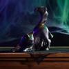 Black Ghost Cat Statue Resin Halloween Ghost Cat Figurine Gothic Feline Sculpture