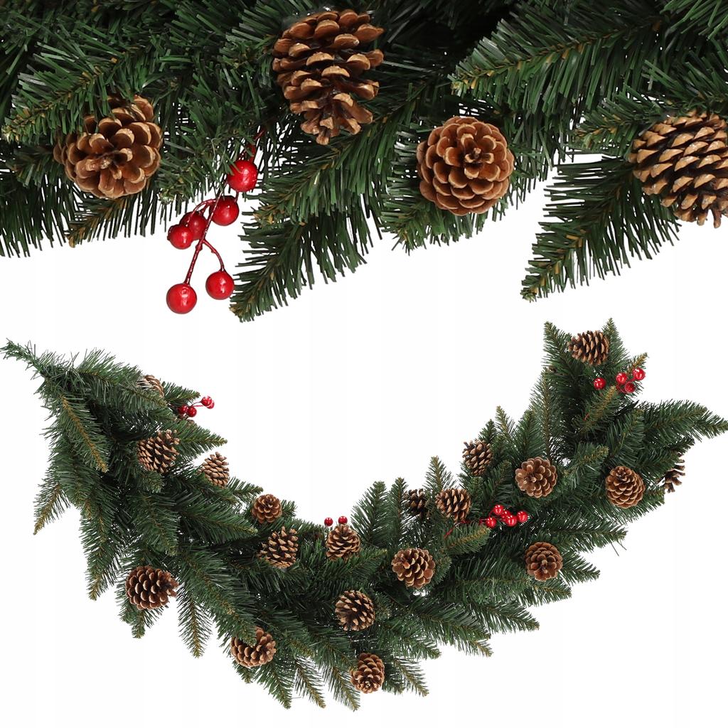 KADAX Christmas Tree Garland 115 Cm Dense Cones