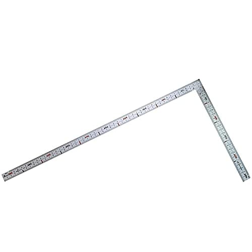 Shinwa Sokutei Wide Pita Curved Ruler, Same Graduations on Front and Back, Internal Graduations at End Point, JIS Standard, Silver, 50cm, 10034