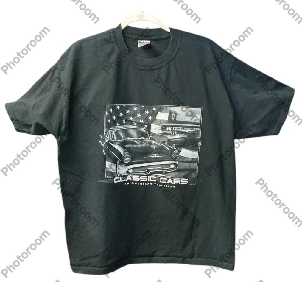 

Vintage Jerzees Classic Cars T Shirt Mens Size XL 90s Tee L