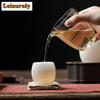 70ml Ice Seed Sheep Fat Jade White Porcelain Tea Cup Egg Shaped Master Cup Personal Tea Bowl Mugs Chazhan Kung Fu Teaset Gift