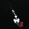 Handcrafted Cherry Phone Charm Cute Phone Pendant Fruit Phone Chain Pendant Strap Lanyard Backpack Pendant for Bag Key