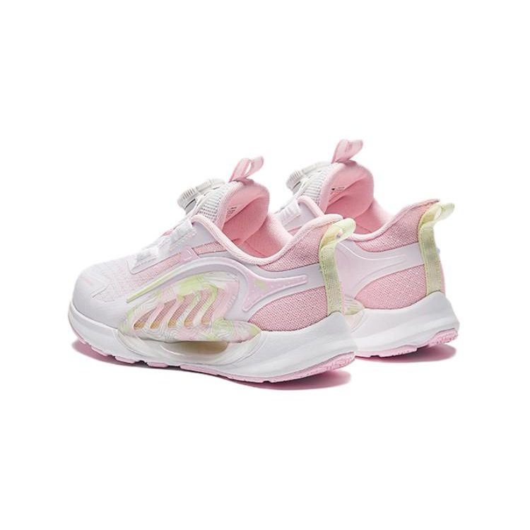 Anta Kids Monthly 2.0 Comfortable Versatile Non-Slip Shock Absorbing Durable Low-Top Running Shoes Kids Running Shoes White Pink 322429902-2