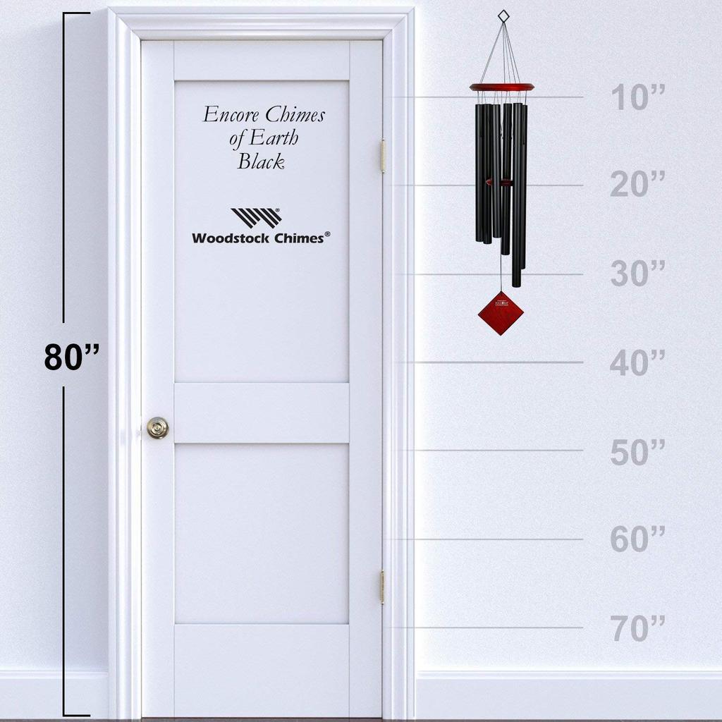 Woodstock Chimes of Earth Black Feng Chime Encore® - (DCK37) - Shui/Entryway/Wind [Used]