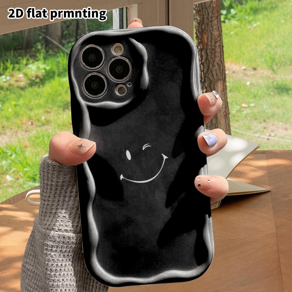 Phone Case: 2D Flat, Suitable for iPhone 18 17 16 15 14 13 12Pro Protective Case, Playful Winking, Perfect Christmas and Halloween Holiday Gift