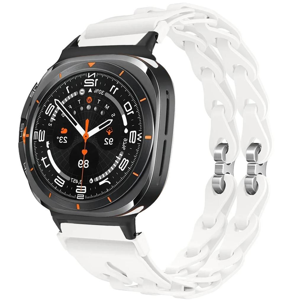 Silicone Chain Strap for Samsung Galaxy Watch 2025/7 Ultra 47mm Wristband Band Bracelet for Galaxy Watch ultra 2025 Watchband