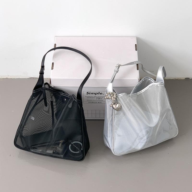 Casual Mesh Bag Hollow Niche Design Summer Commuter Wind Tote Bag Large Capacity High Sense New Shoulder Bag