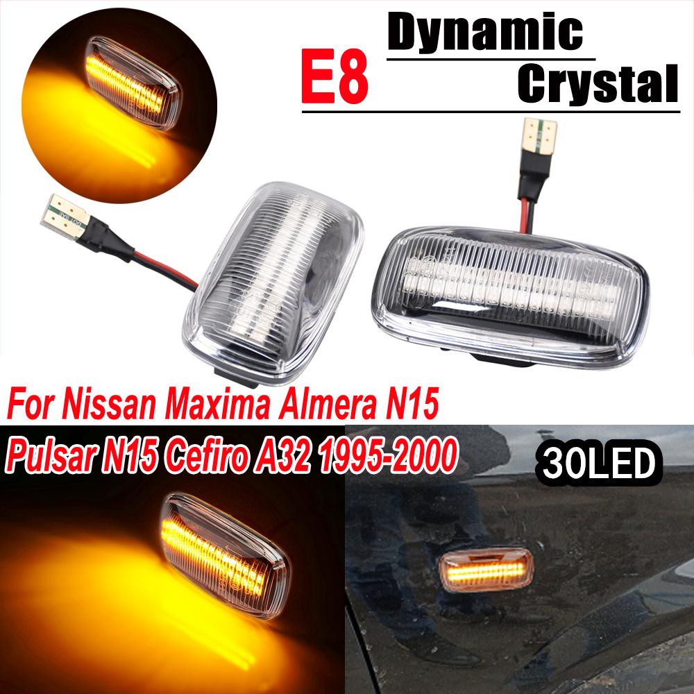 Flowing LED Side Marker Dynamic Turn Signal Light Lamp for Nissan Maxima Skyline R34 Almera N15 N16 Pulsar Primera P11 P12