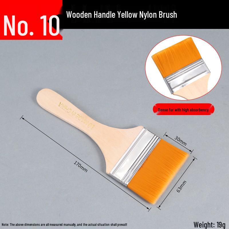 Nylon Soft Bristle Industrial Paint & Art Brush - Small BBQ & Lab Use
