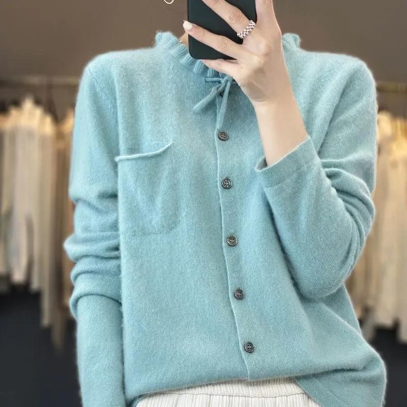 Sweaters Coat Cardigan for Women Winter Oversize Fleece Thickened Solid Color Loose Long Sleeve Knit Sweaters Coat