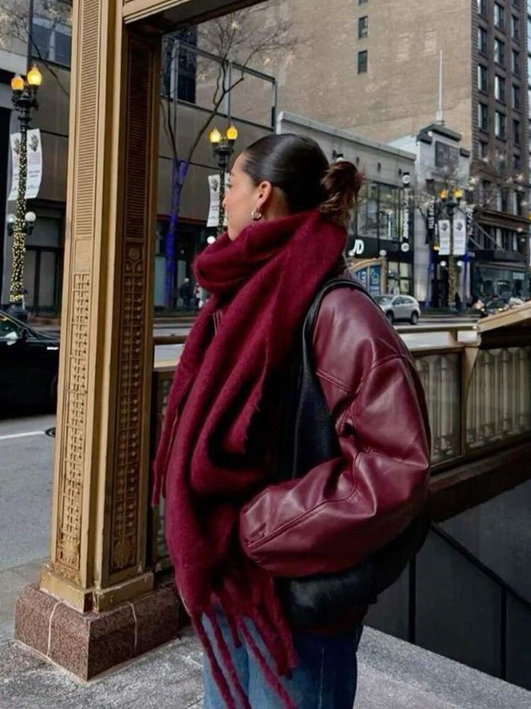Écharpe d'hiver unie de luxe pour femme Châle chaud en cachemire Poncho élégant et doux pour dame Pashmina épais Bufanda Écharpe Vêtements d'hiver gray