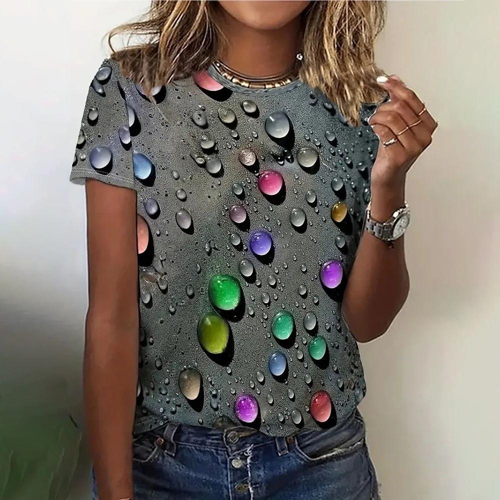 3D Love Print T Shirts Clothes Child Girl Summer Round Neck Fashion Casual Tees Summer Outdoor Short Sleeve Tops Childs Clothing