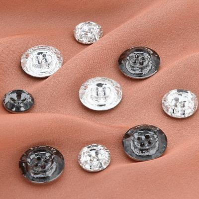 10 Stück Kristallglas Diamantknöpfe Damen High-End Kleidung Hemd Hemd Dekoration Runde Knöpfe Vielseitige High-End Knöpfe Klein